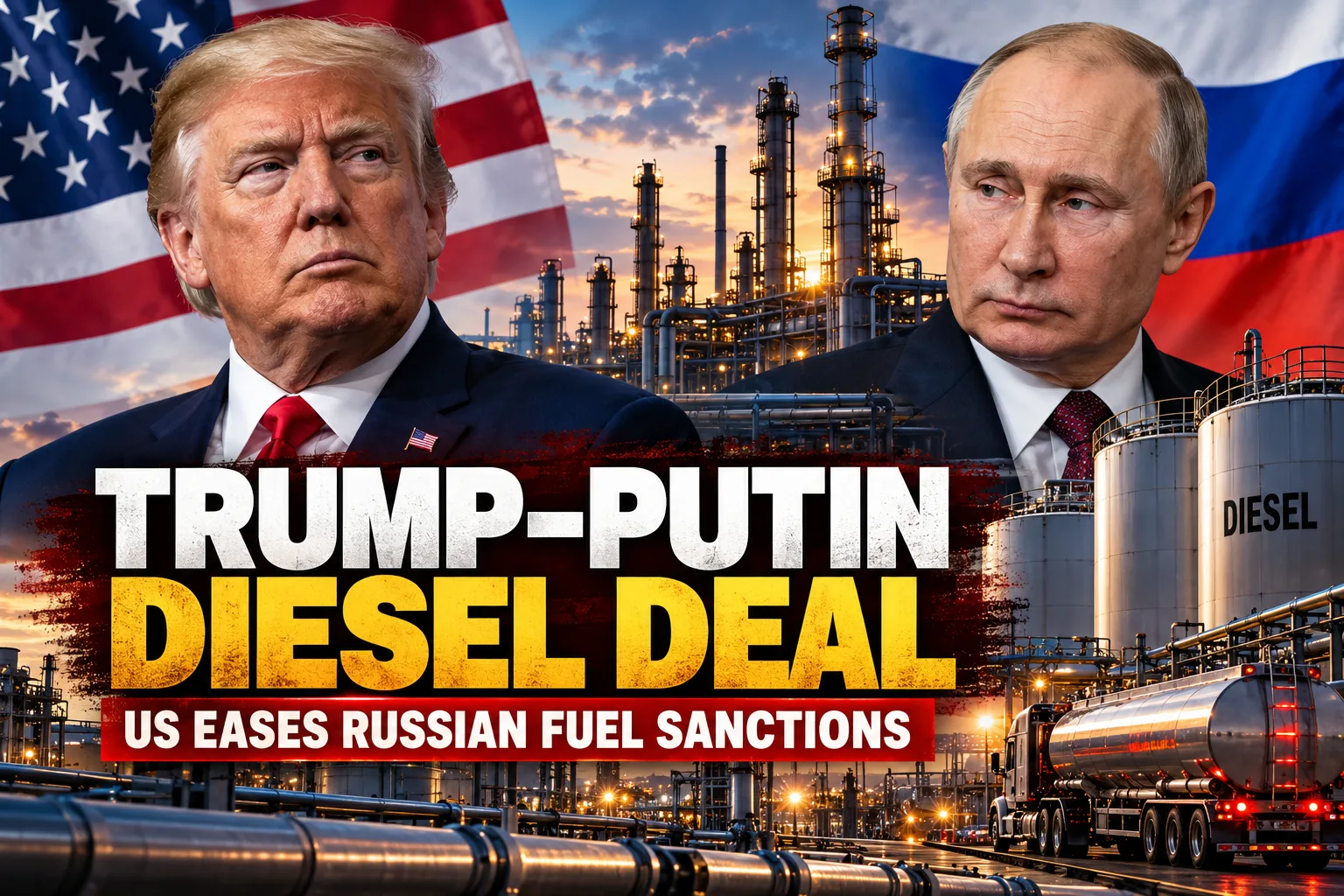 Trump Announces Major Diesel Deal With Putin as US Eases Russian Sanctions, Ukraine Reacts Strongly