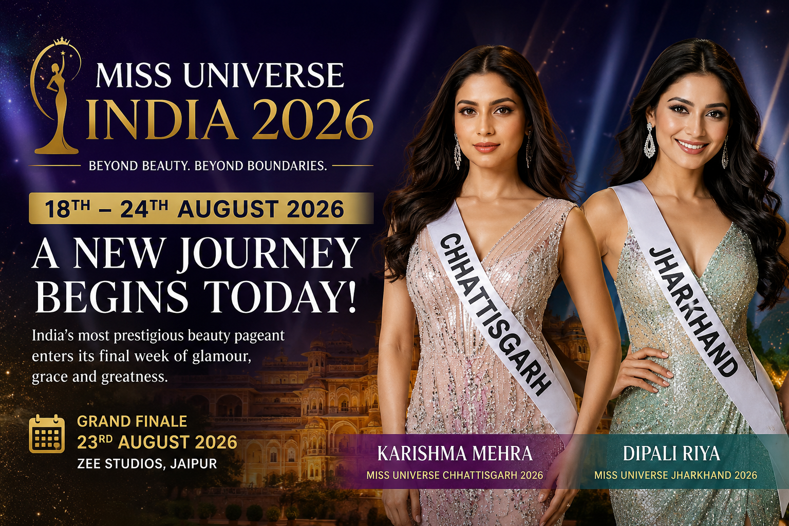 Miss Universe India 2026 में छत्तीसगढ़ की Karishma Mehra पर टिकी नजरें